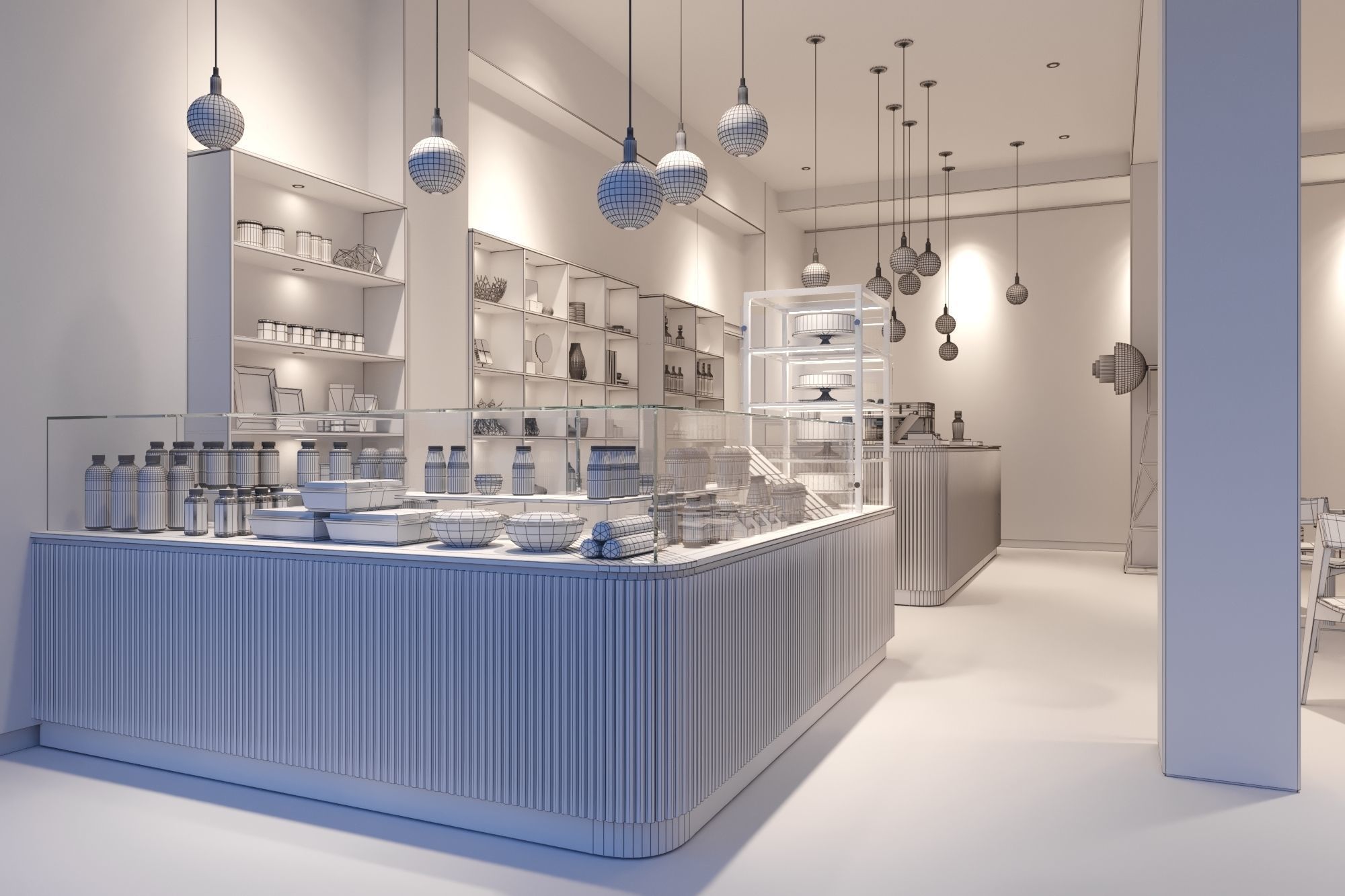 Interior Scene 02 - Cafe 3D model_10