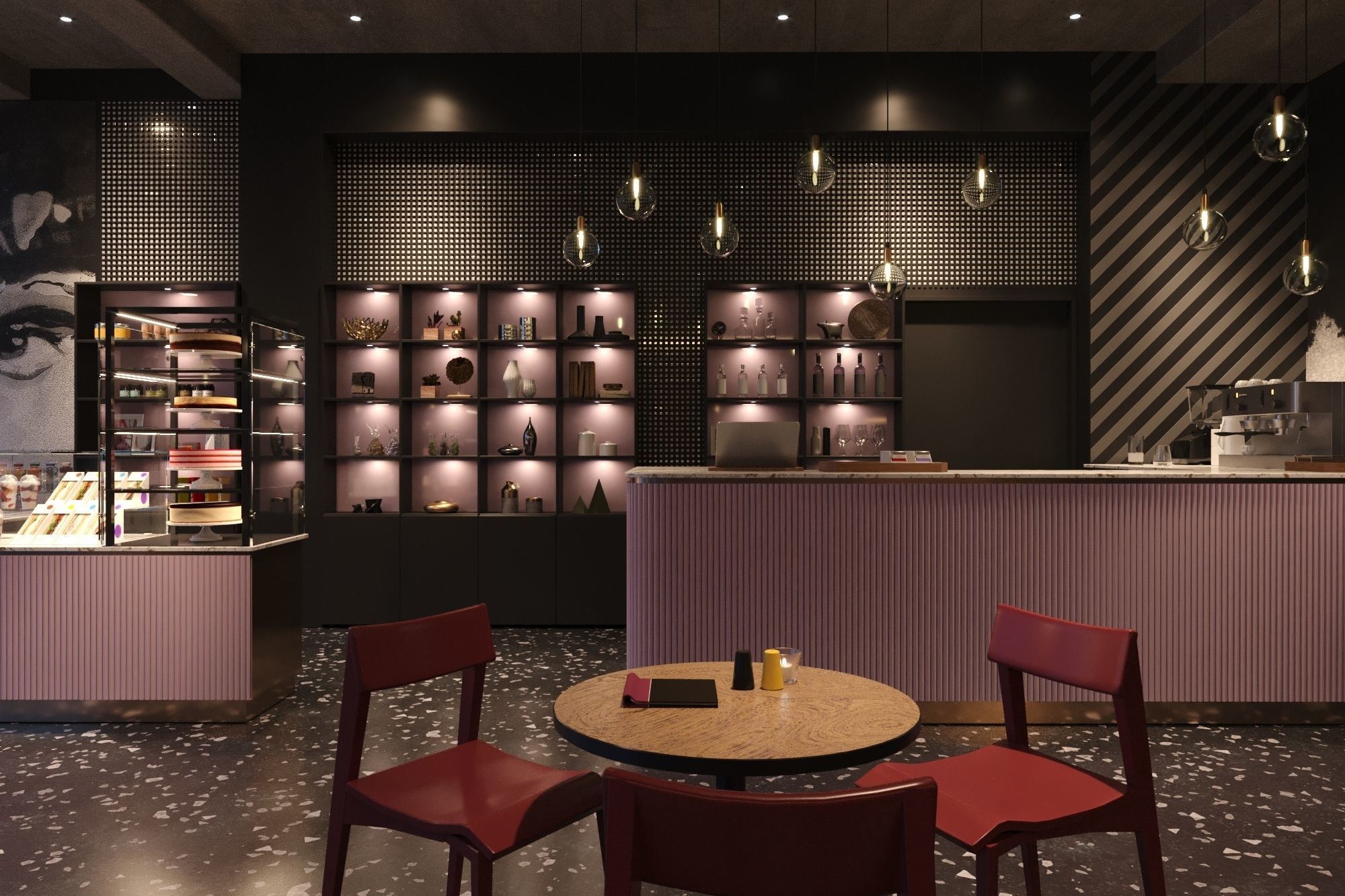 Interior Scene 02 - Cafe 3D model_7
