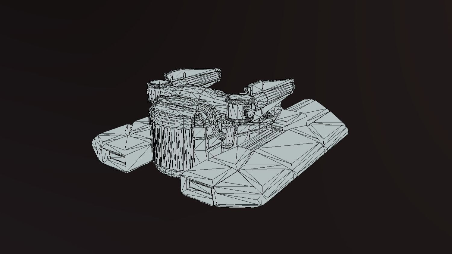 HT-310 Hovertank Low-poly 3D model_4