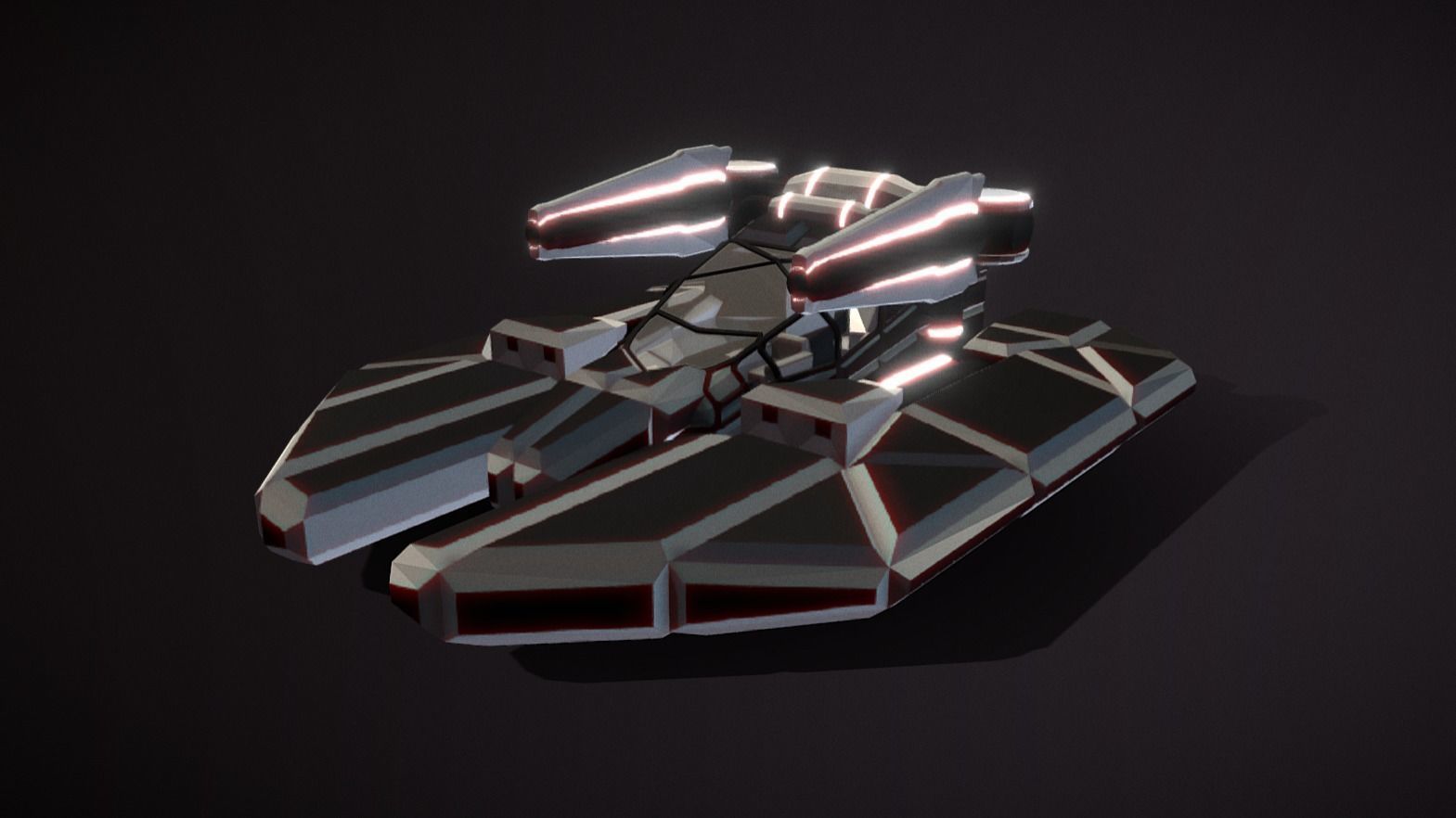 HT-310 Hovertank Low-poly 3D model_0