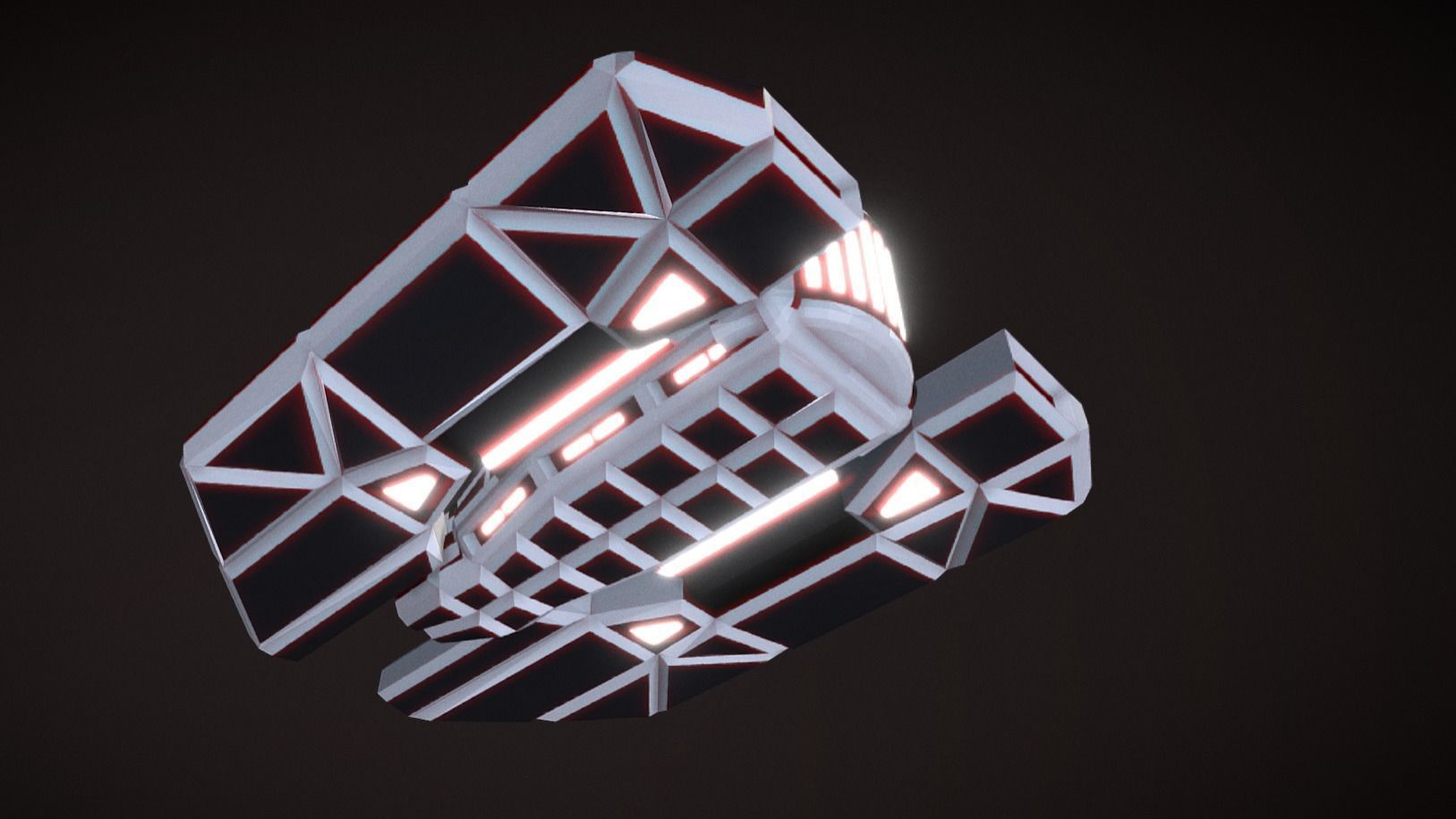 HT-310 Hovertank Low-poly 3D model_9