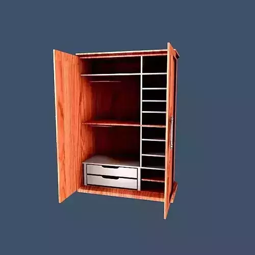 Wardrobe wooden with drawers