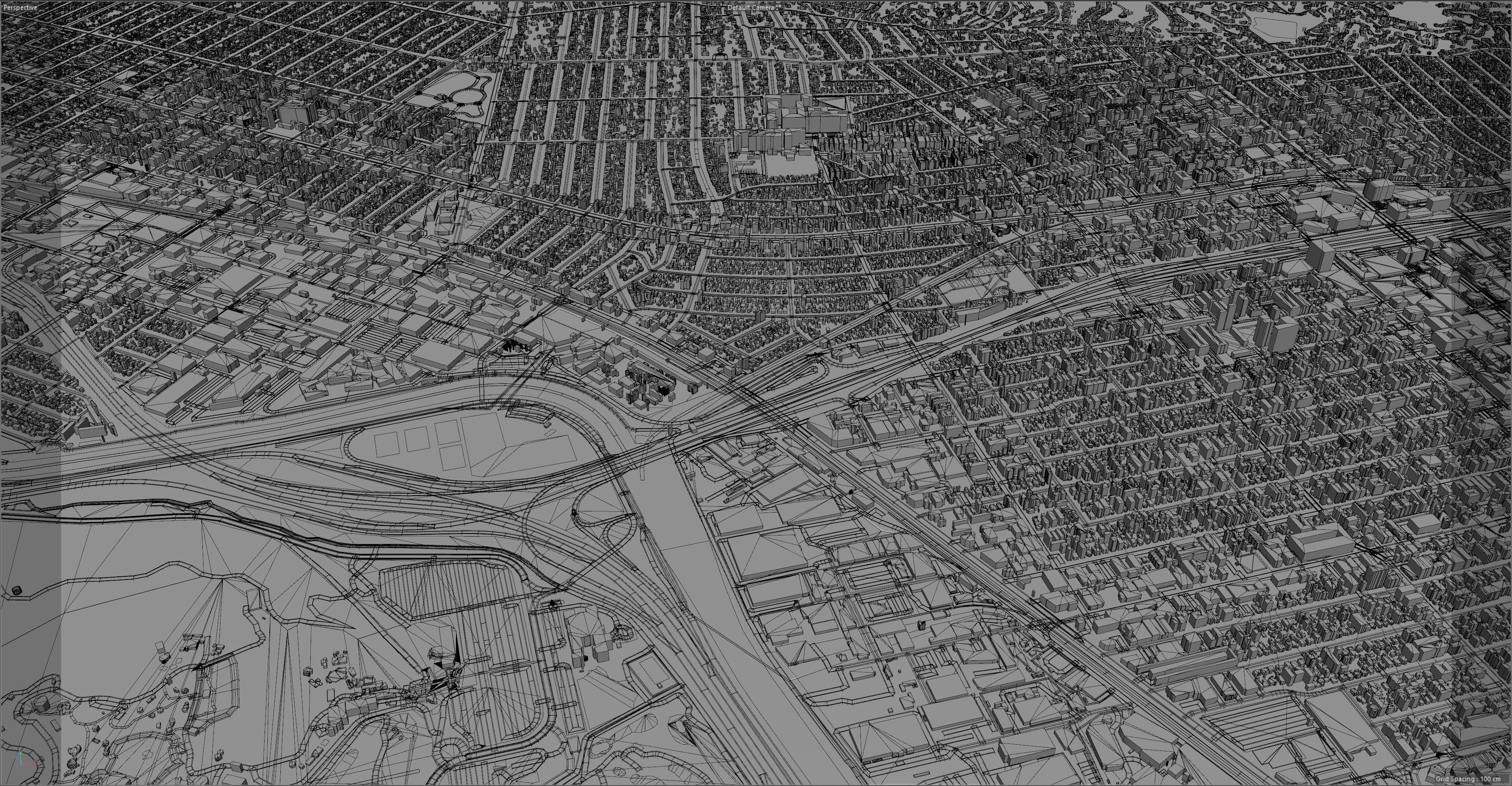 Burbank City California USA 30km Low-poly 3D model_14