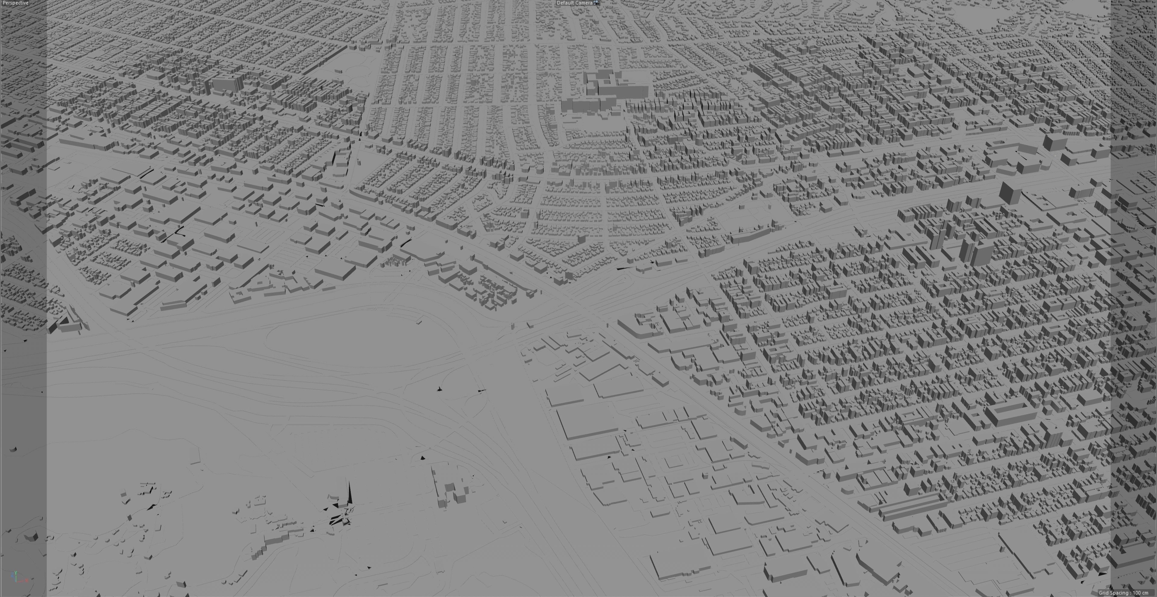 Burbank City California USA 30km Low-poly 3D model_15