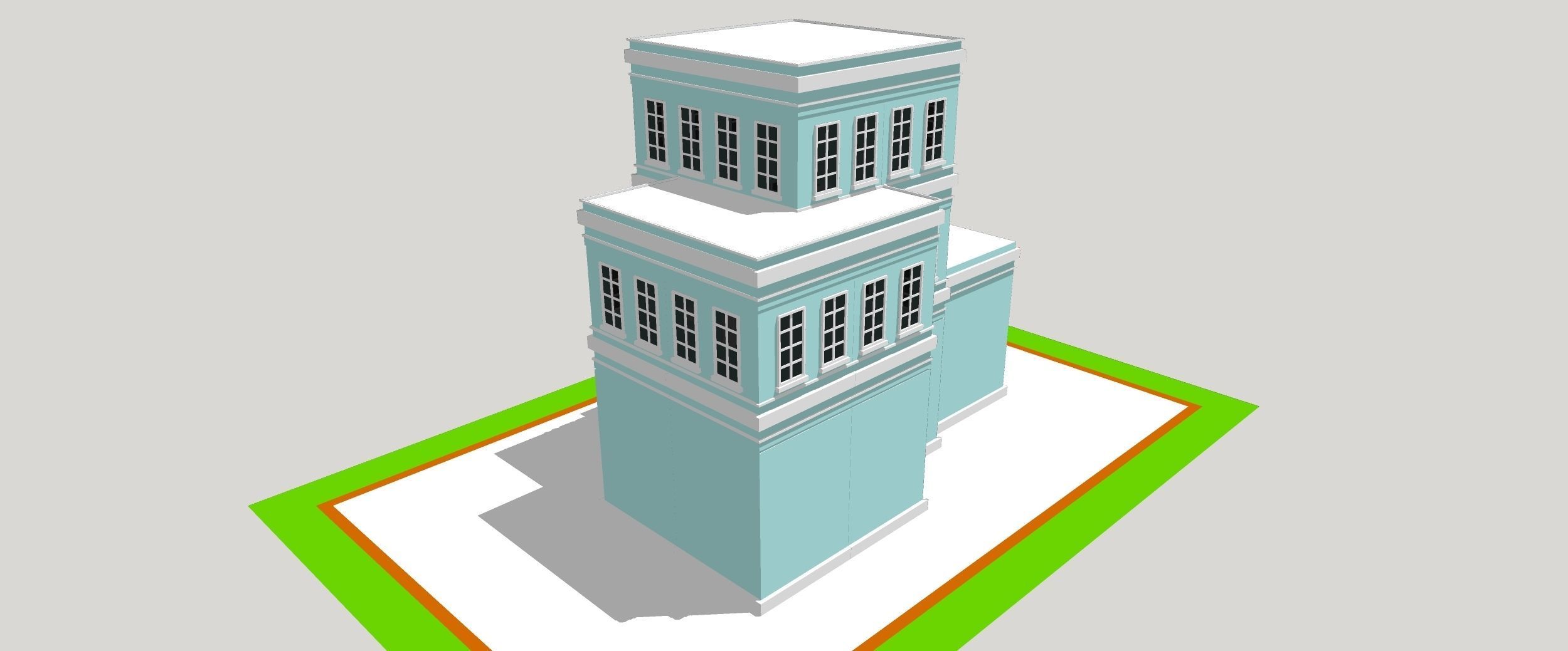 Hospital building Low-poly 3D model_8