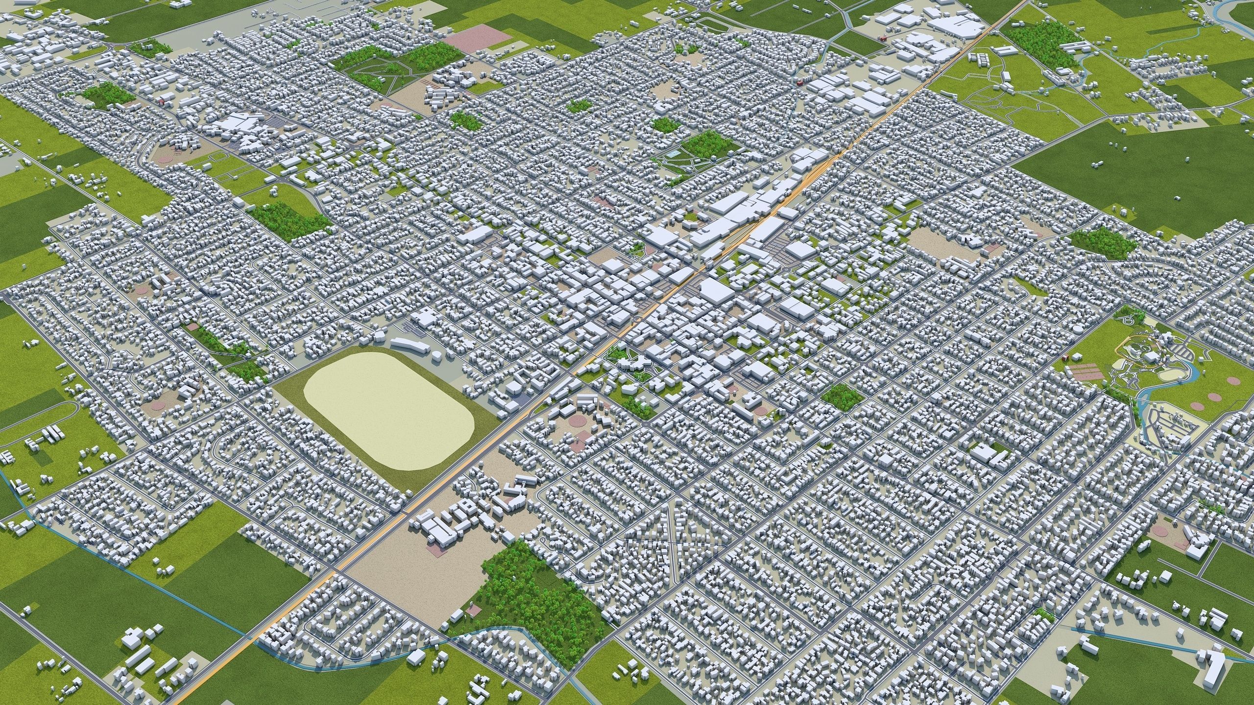 Napier Hastings in New Zealand Low-poly 3D model_10