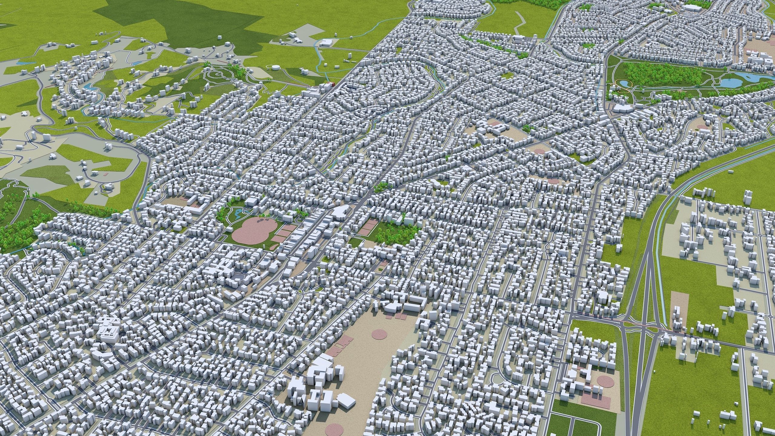 Napier Hastings in New Zealand Low-poly 3D model_9