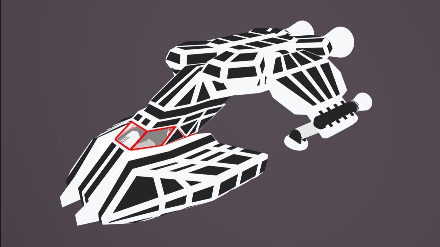 LAC-410 Low Altitude Carrier Low-poly 3D model_1