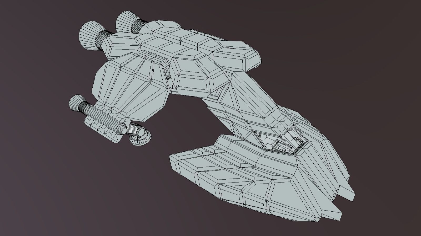 LAC-410 Low Altitude Carrier Low-poly 3D model_4
