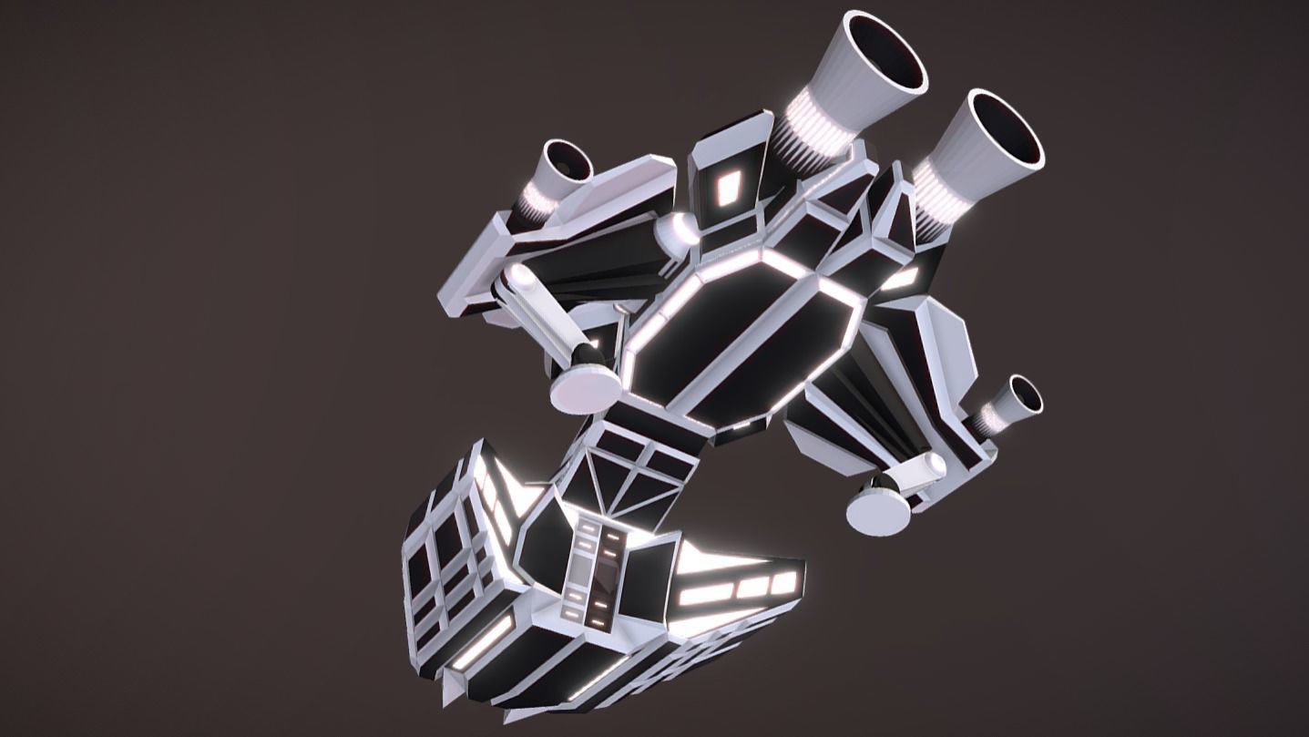 LAC-410 Low Altitude Carrier Low-poly 3D model_9