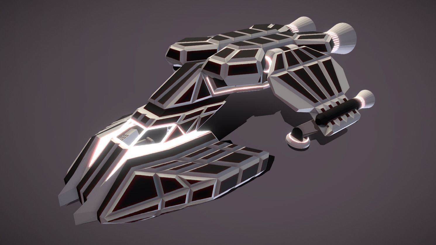 LAC-410 Low Altitude Carrier Low-poly 3D model_0