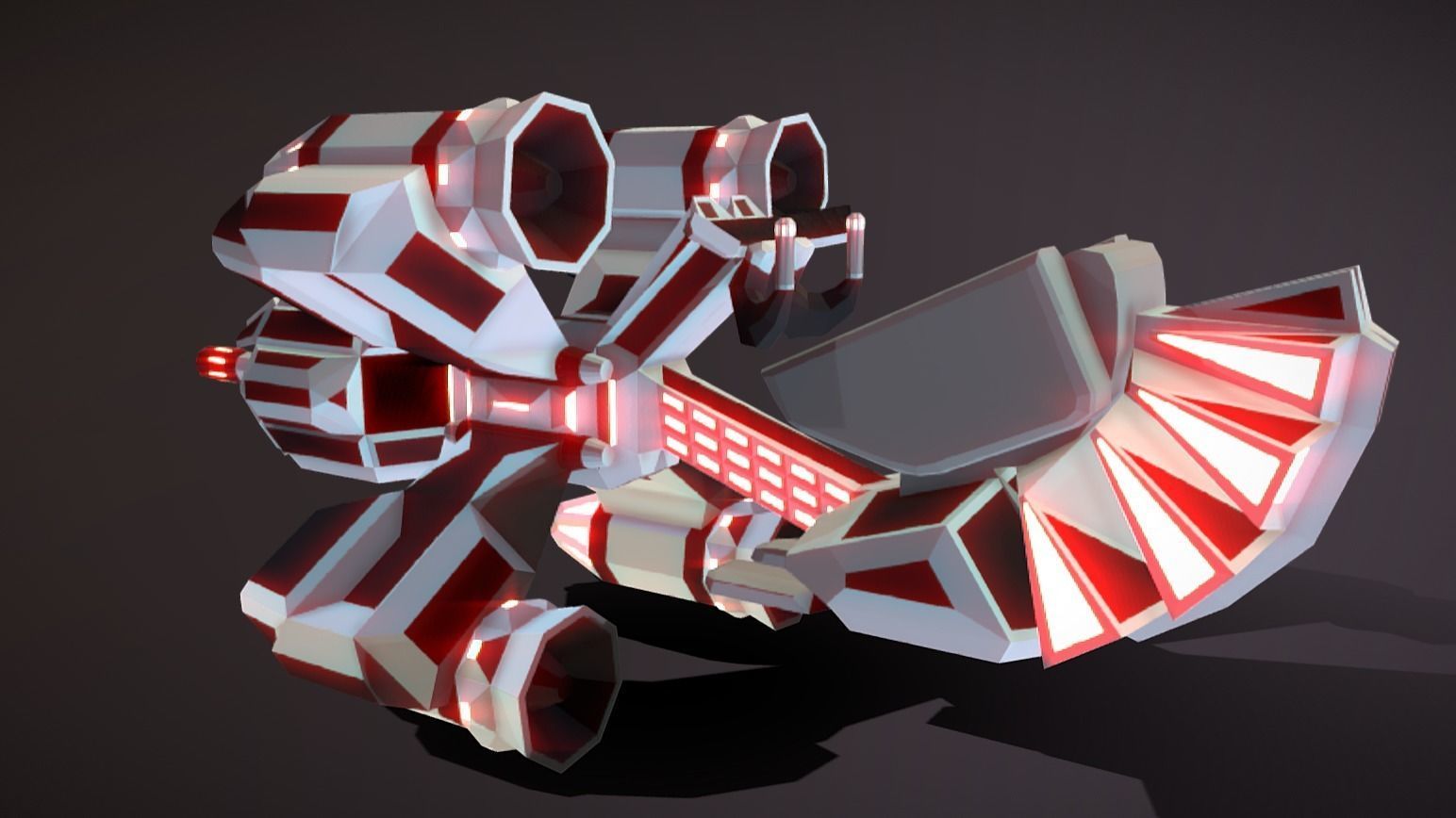 LS-320 Land Speeder Low-poly 3D model_3