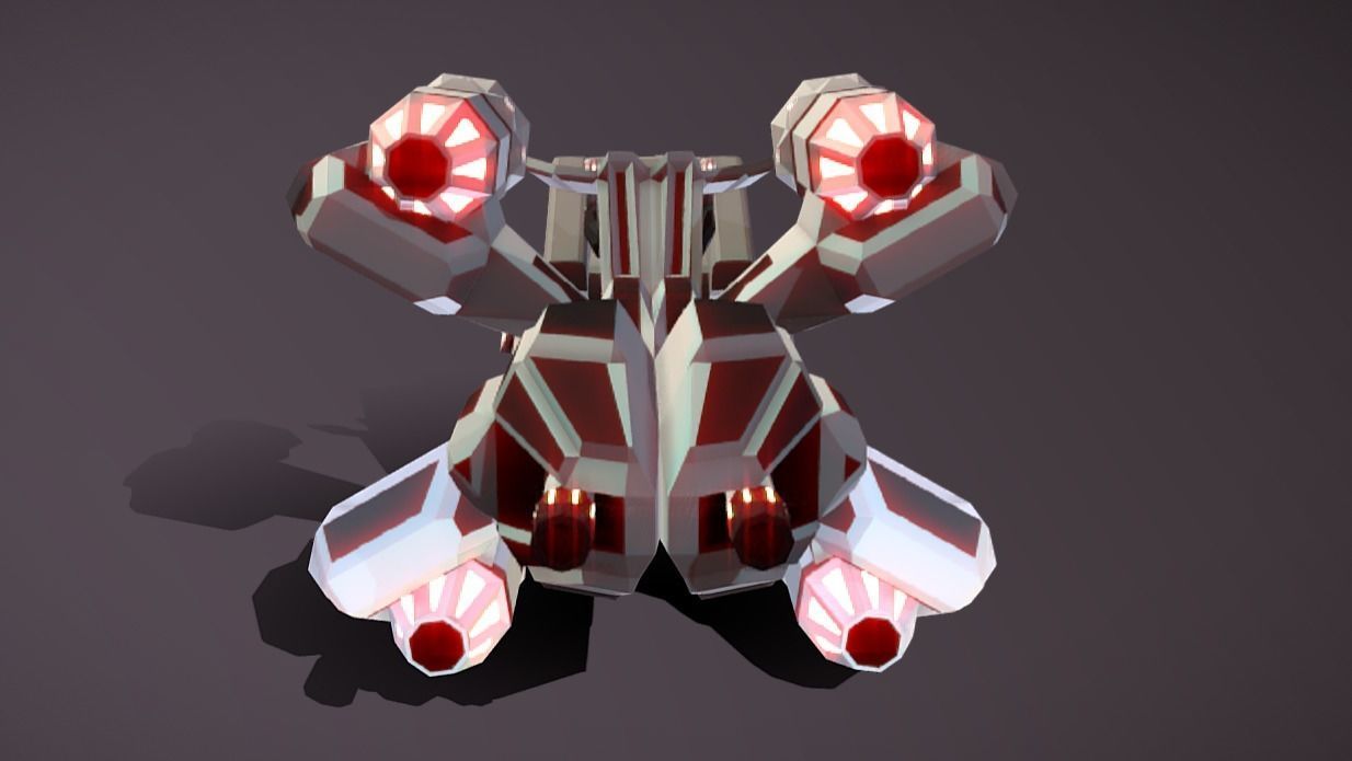 LS-320 Land Speeder Low-poly 3D model_5