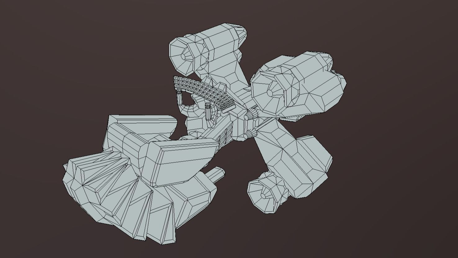 LS-320 Land Speeder Low-poly 3D model_8