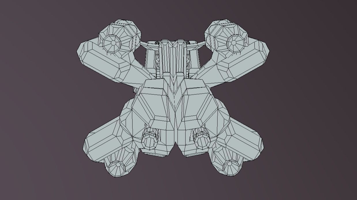 LS-320 Land Speeder Low-poly 3D model_6
