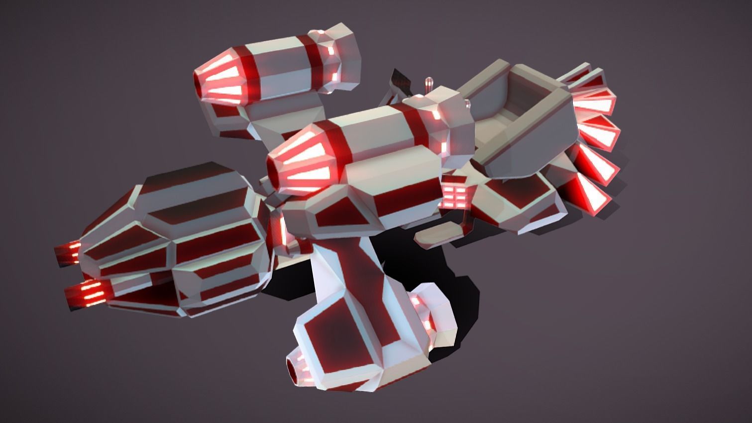 LS-320 Land Speeder Low-poly 3D model_0