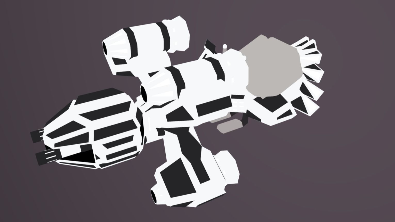 LS-320 Land Speeder Low-poly 3D model_1