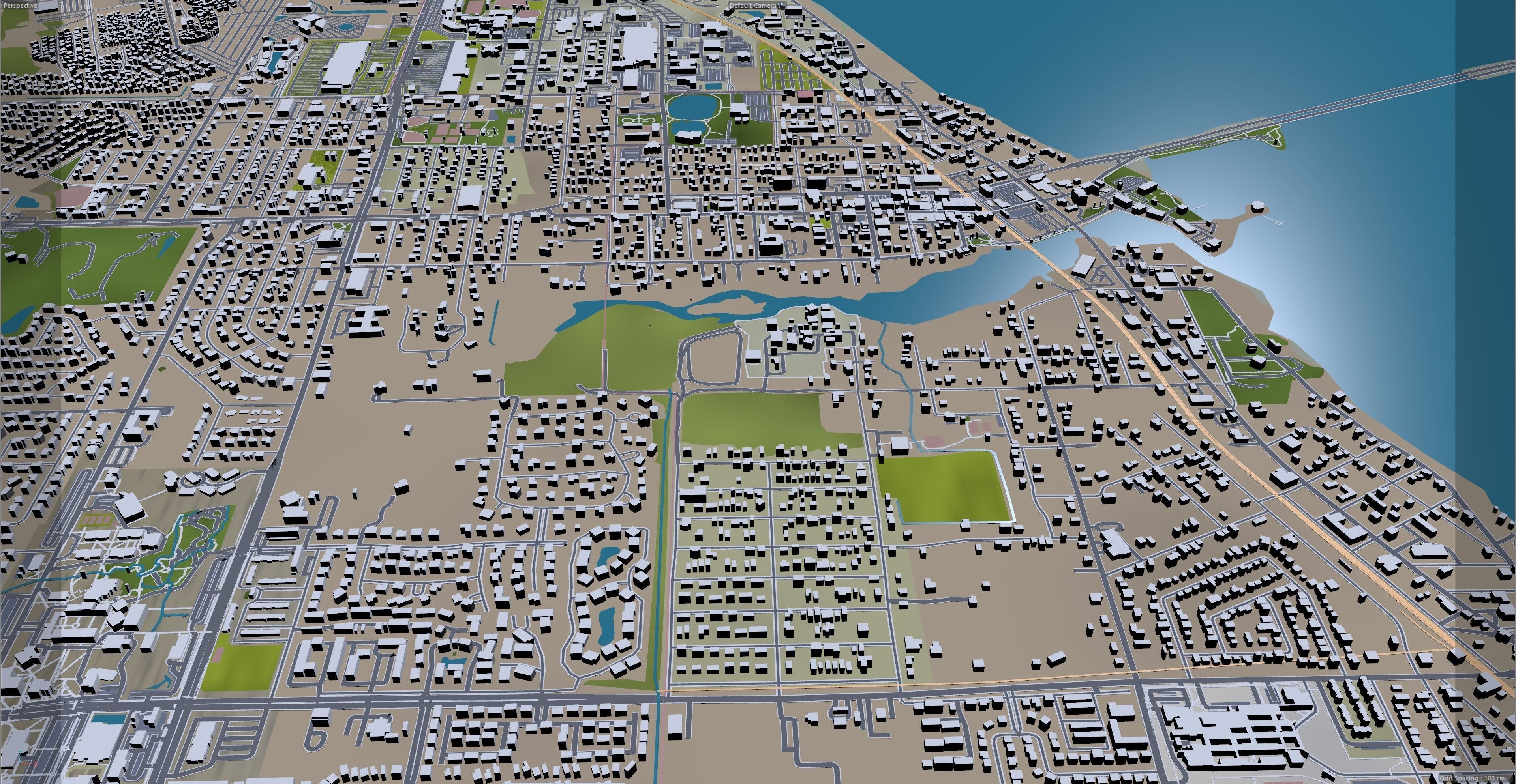 Melbourne Florida USA 40km Low-poly 3D model_12
