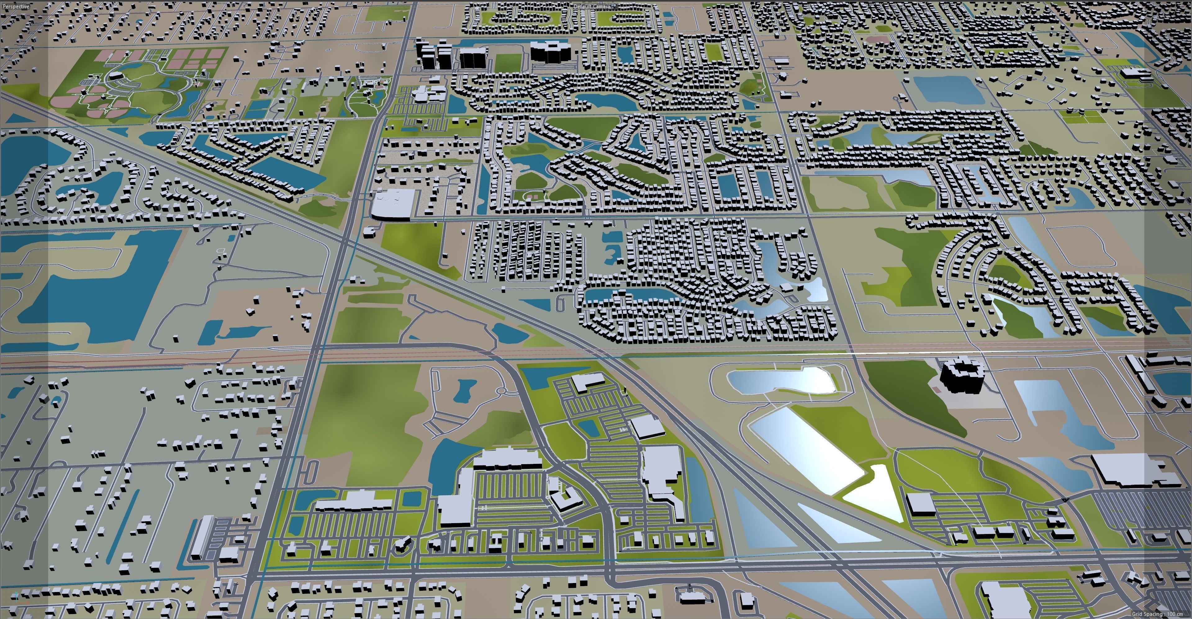 Melbourne Florida USA 40km Low-poly 3D model_18