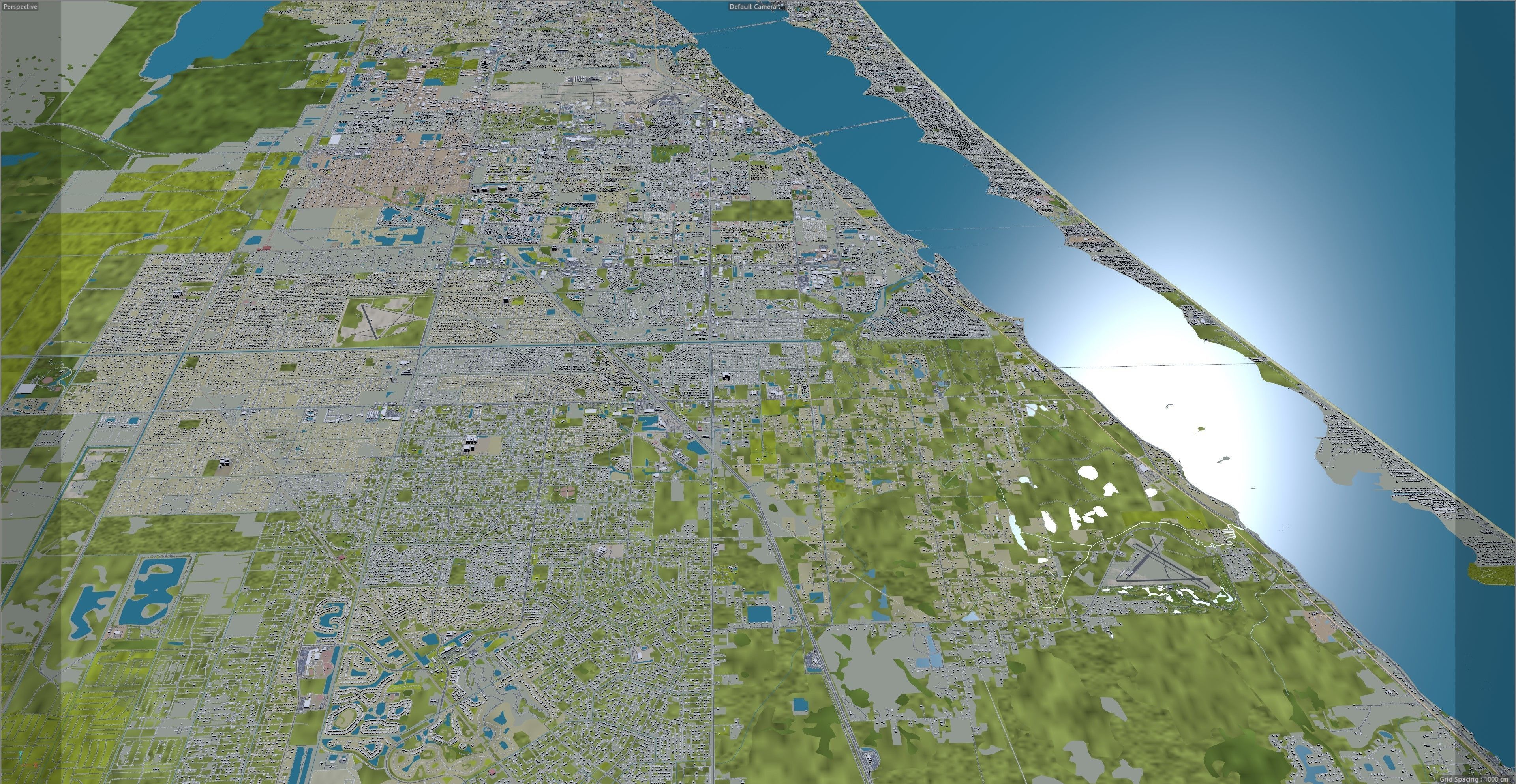 Melbourne Florida USA 40km Low-poly 3D model_16