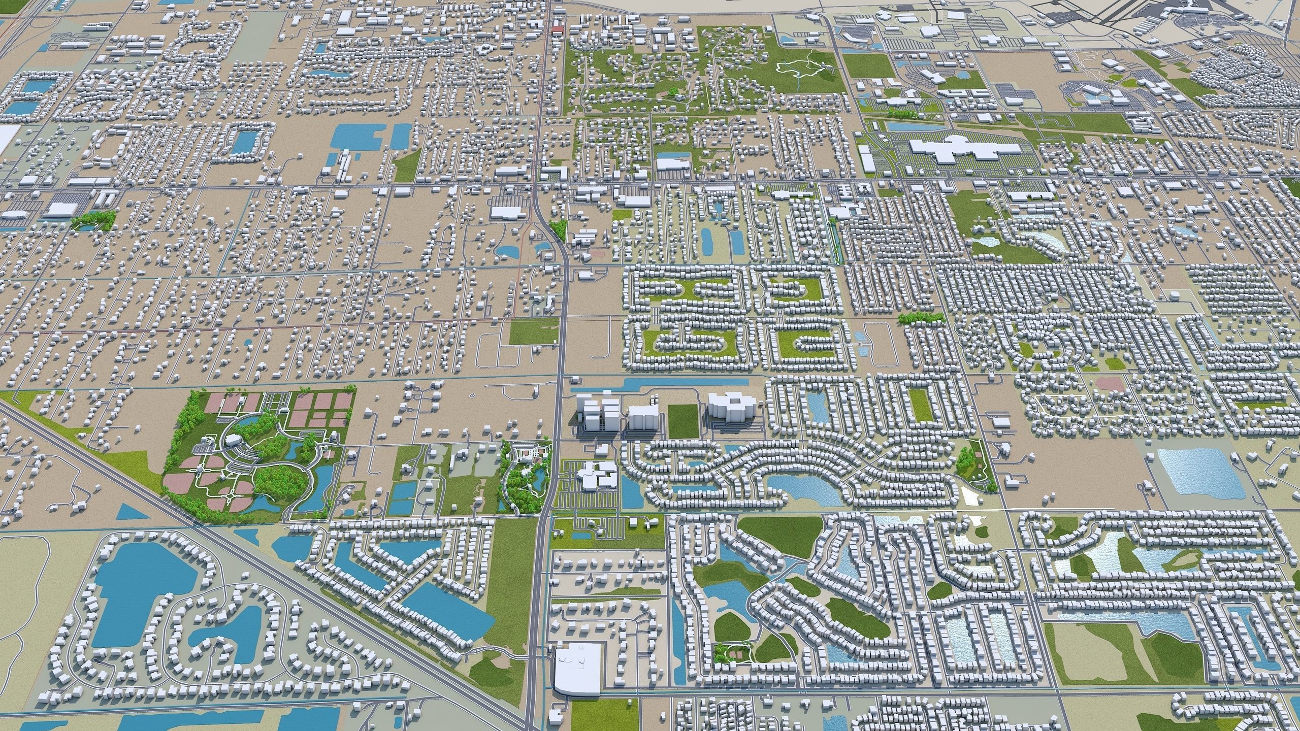 Melbourne Florida USA 40km Low-poly 3D model_6