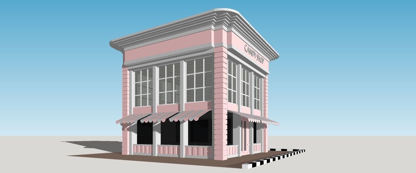 Candy Shop Low-poly 3D model_6