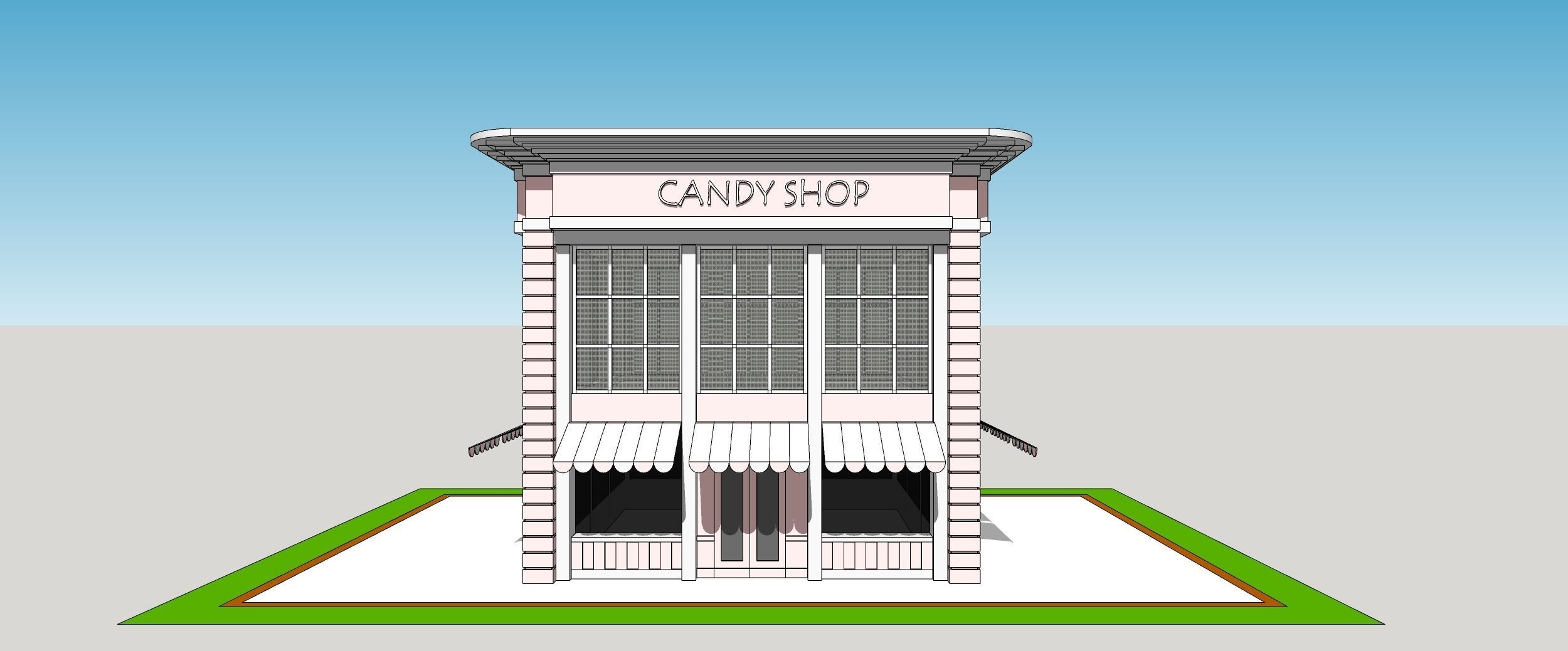 Candy Shop Low-poly 3D model_3