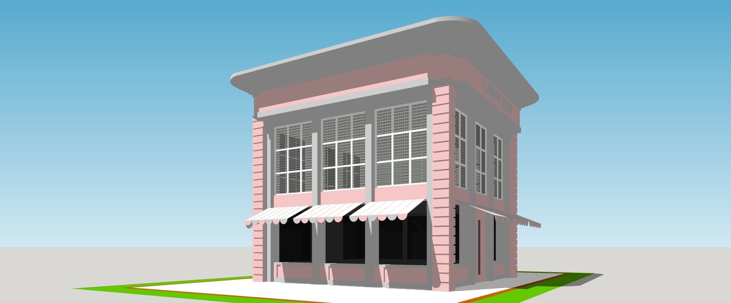 Candy Shop Low-poly 3D model_1