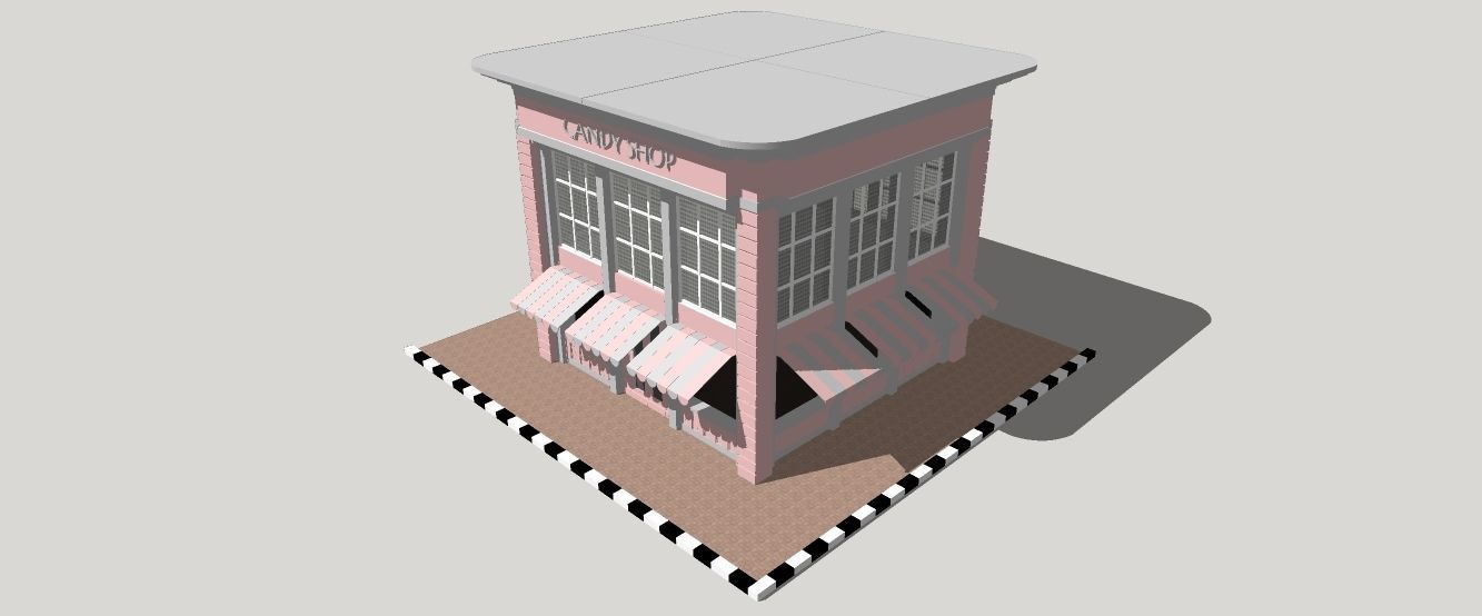 Candy Shop Low-poly 3D model_7