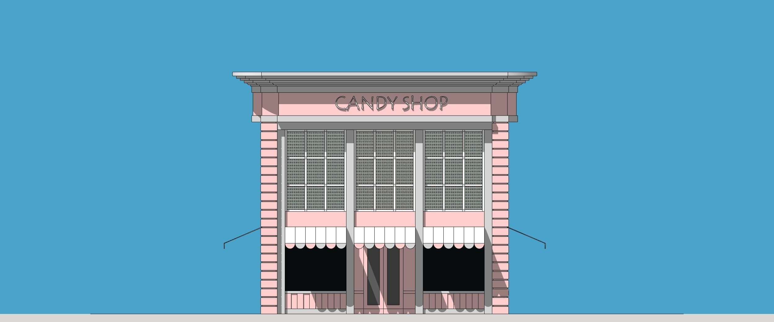 Candy Shop Low-poly 3D model_9