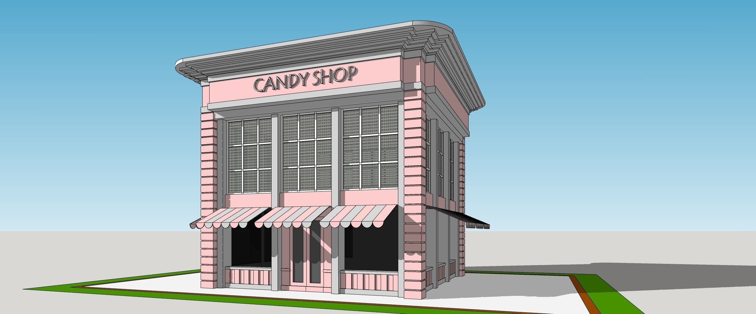 Candy Shop Low-poly 3D model_4
