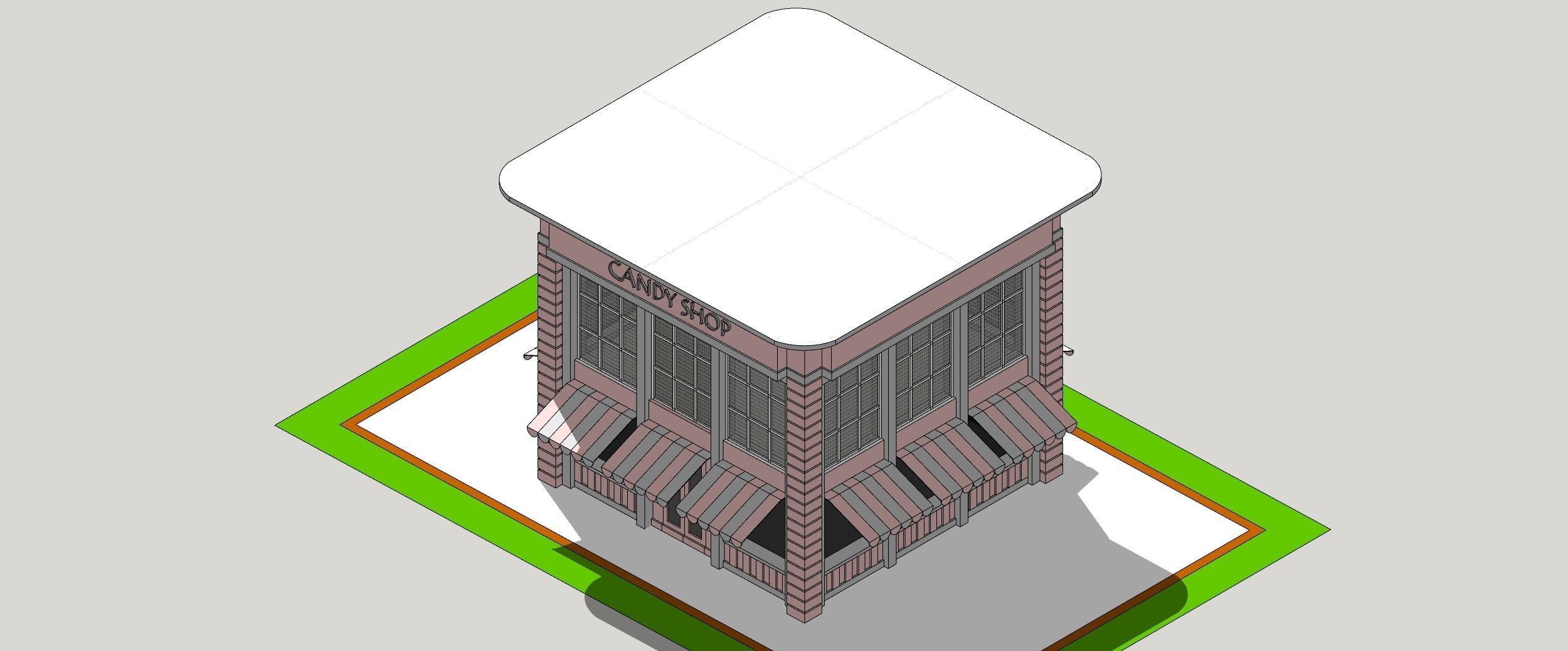 Candy Shop Low-poly 3D model_10