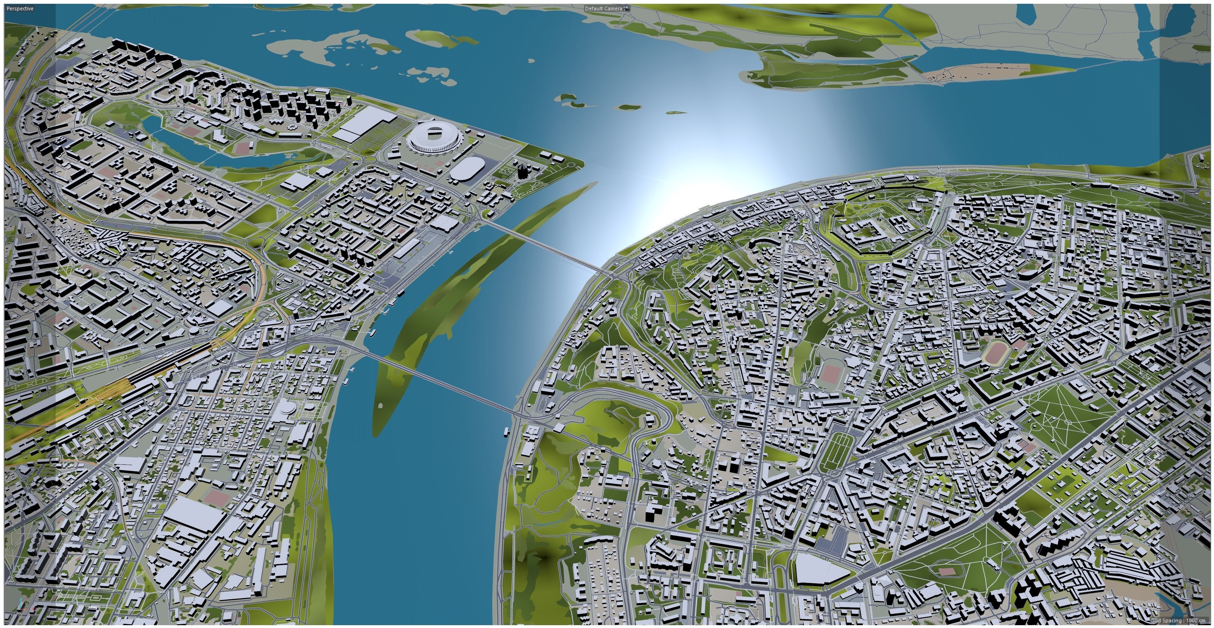 Nizhny City Novgorod Low-poly 3D model_19