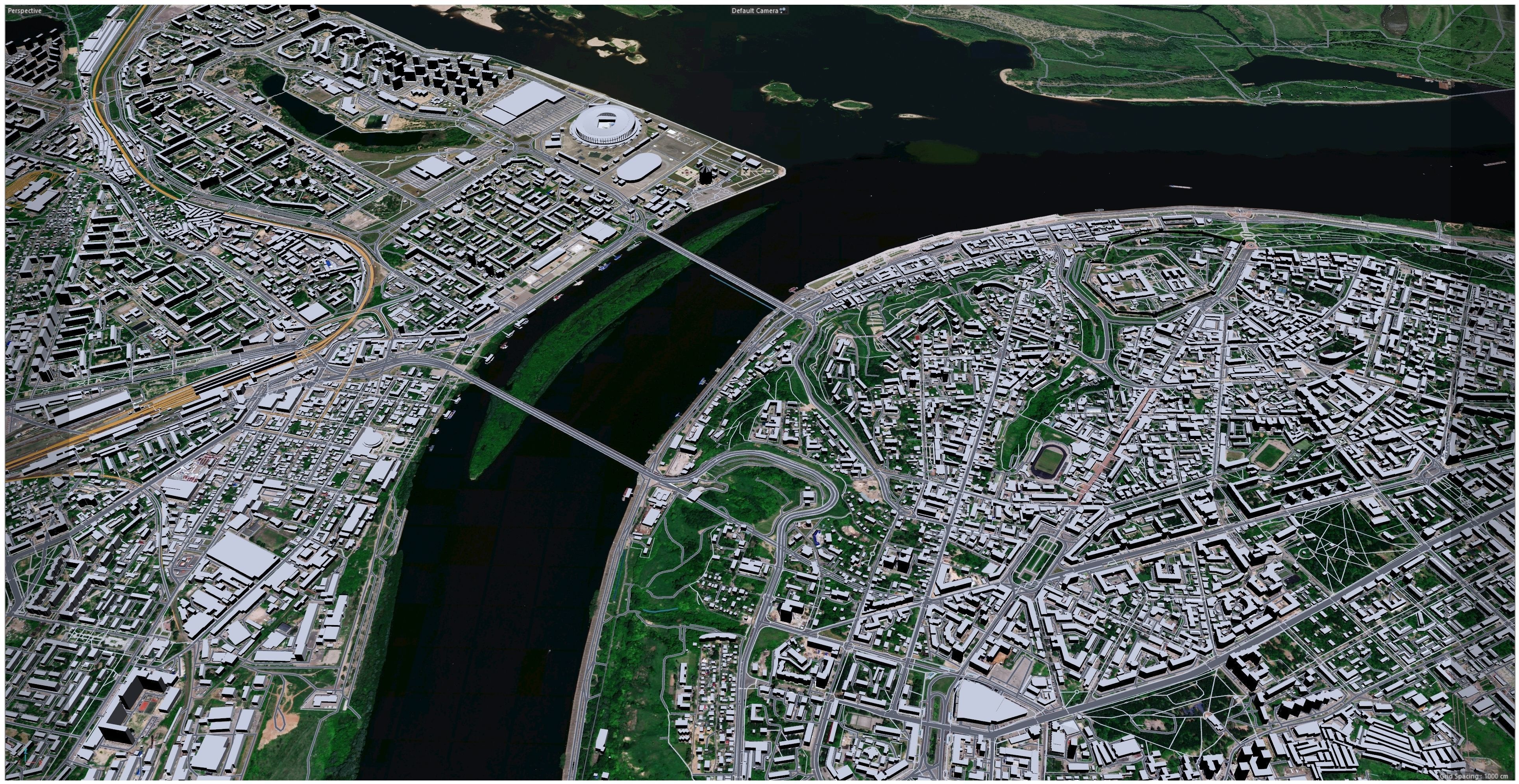 Nizhny City Novgorod Low-poly 3D model_16