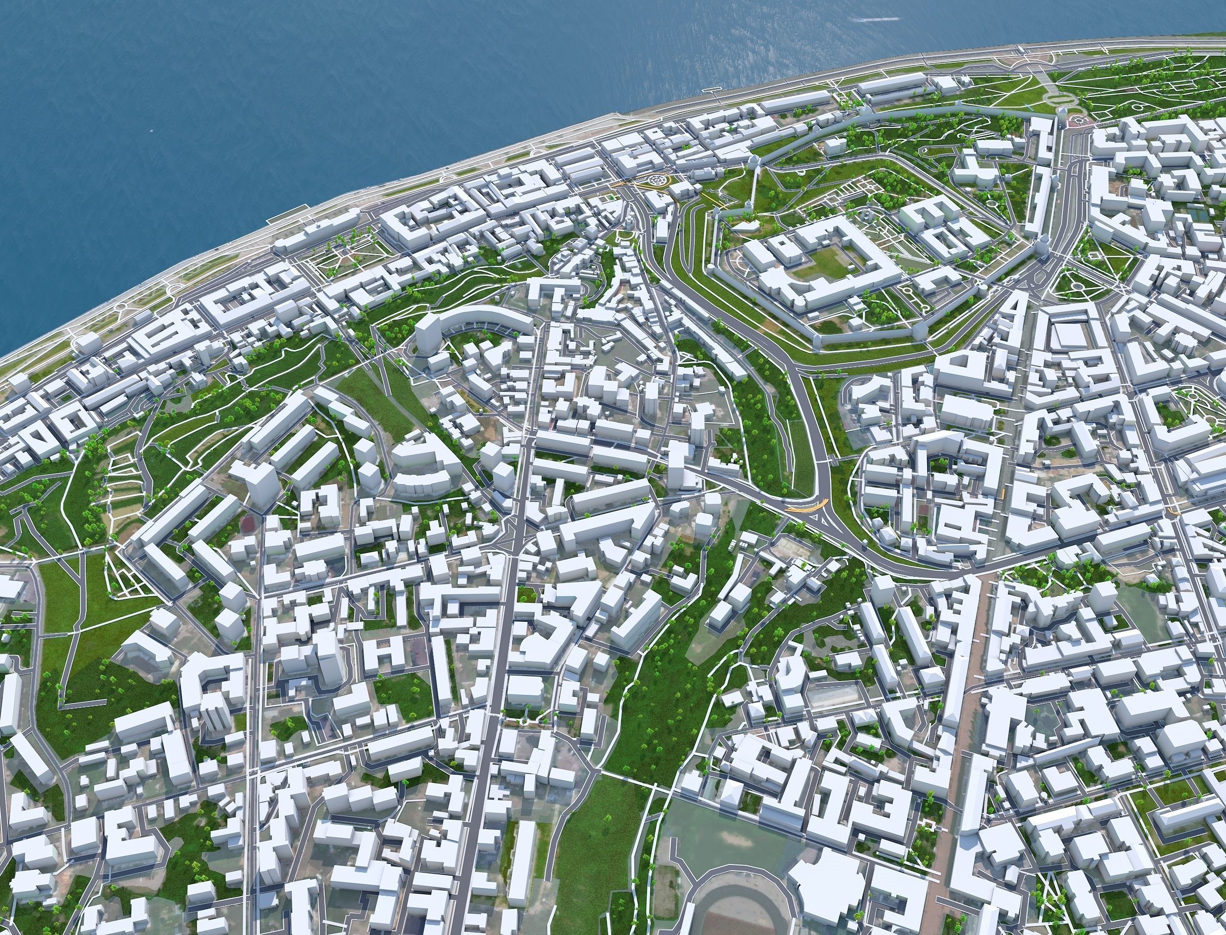 Nizhny City Novgorod Low-poly 3D model_20