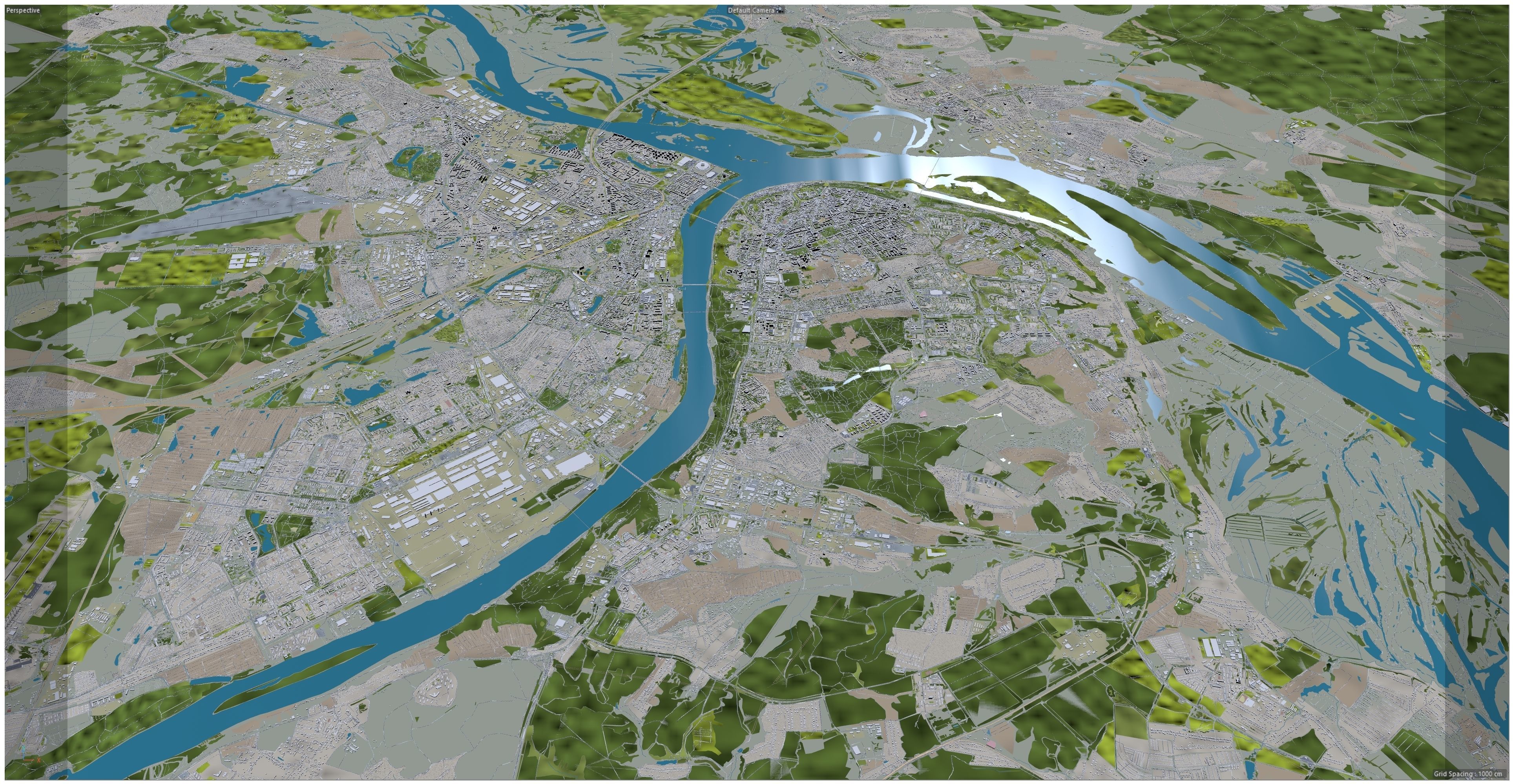 Nizhny City Novgorod Low-poly 3D model_14