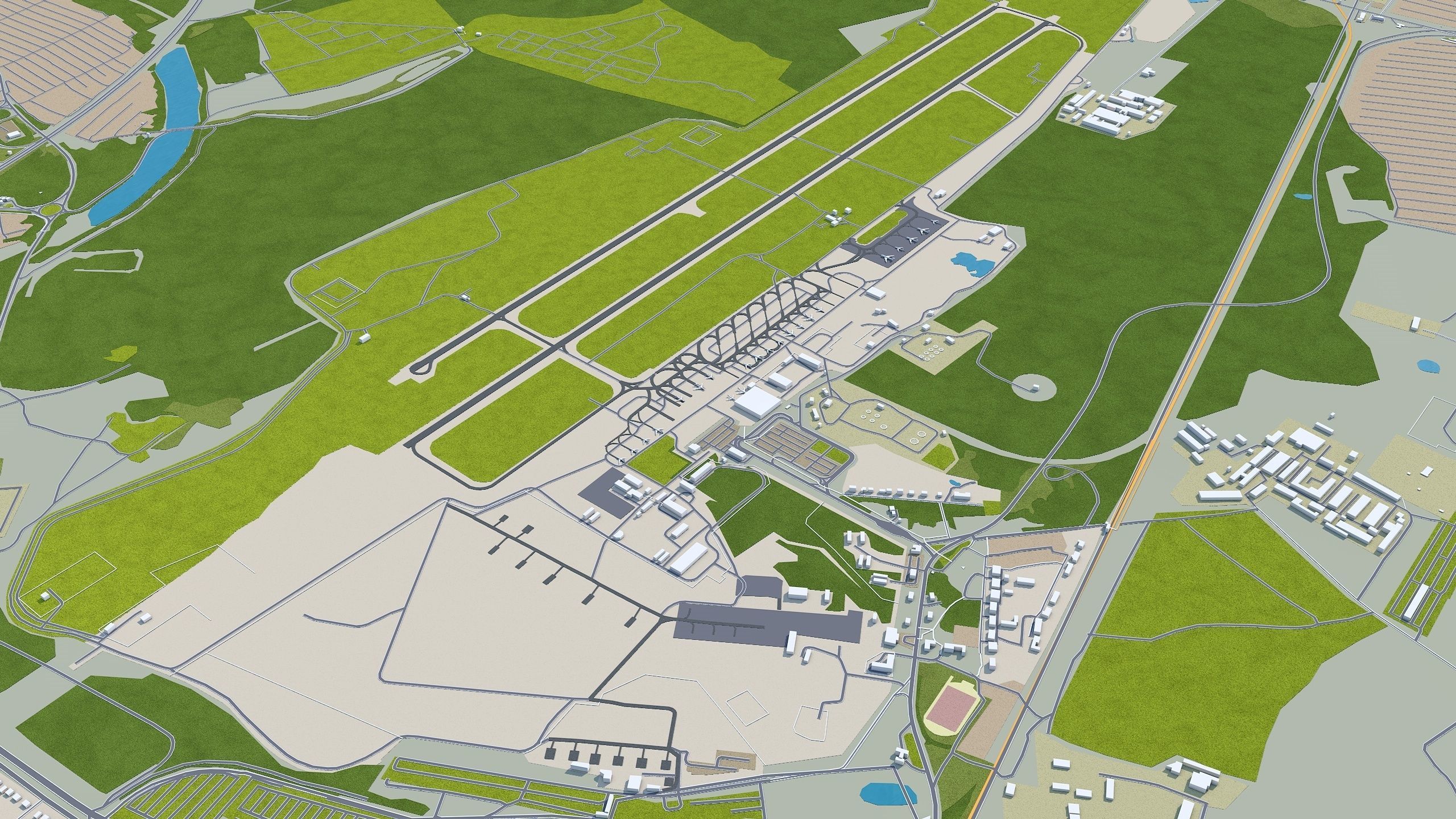 Nizhny City Novgorod Low-poly 3D model_10