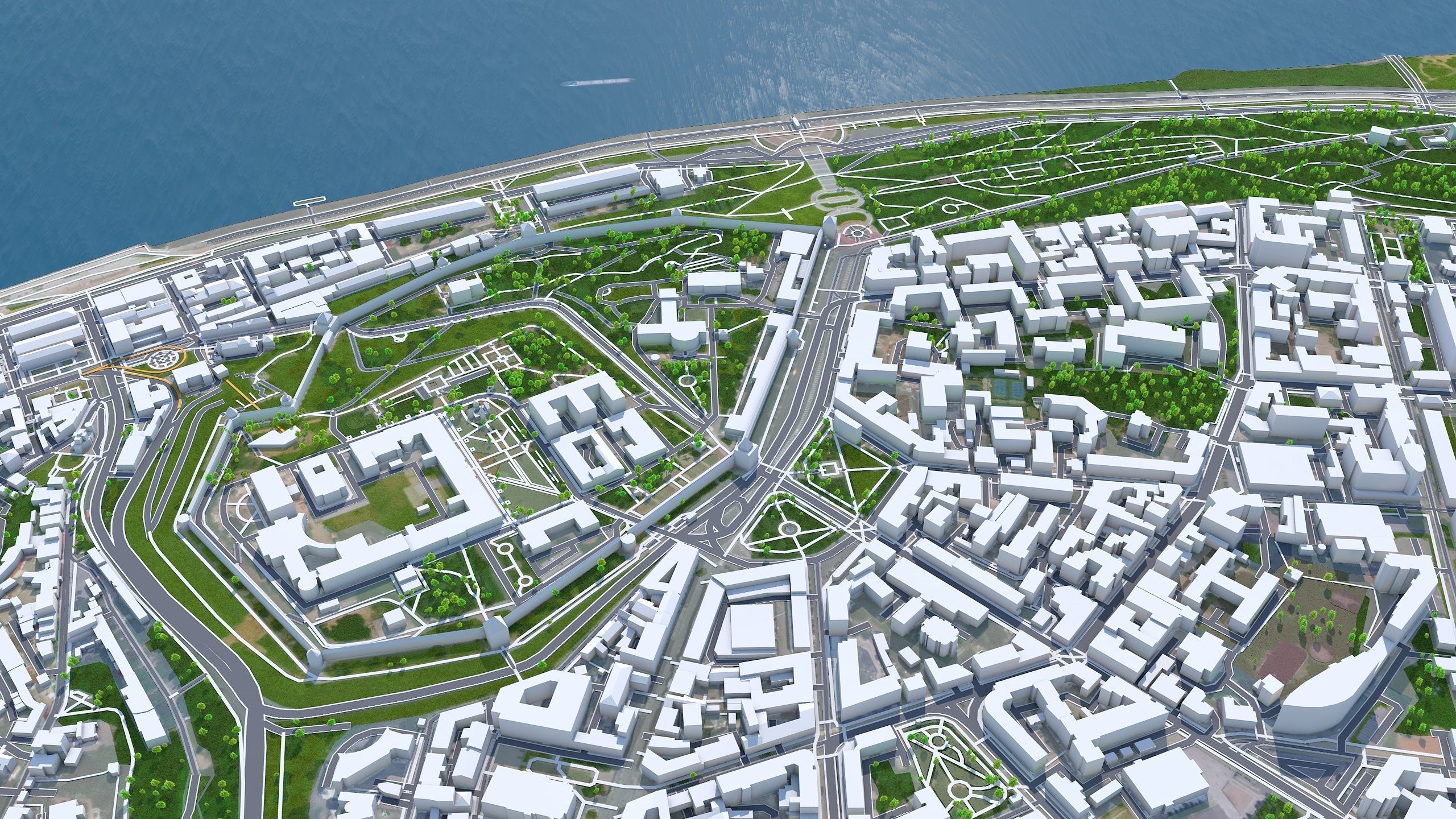 Nizhny City Novgorod Low-poly 3D model_1