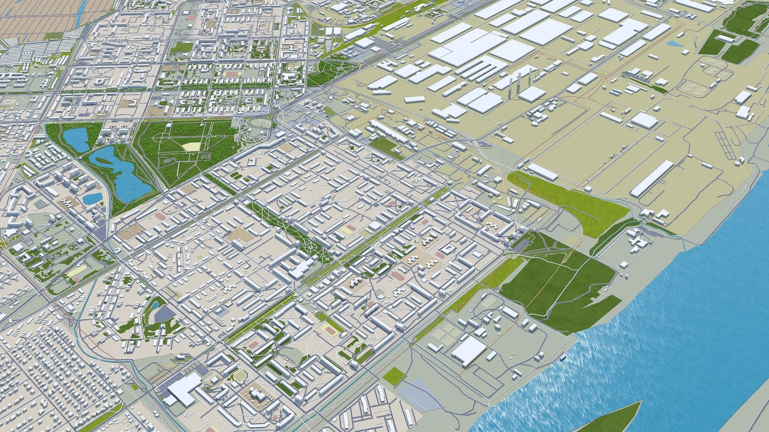 Nizhny City Novgorod Low-poly 3D model_11