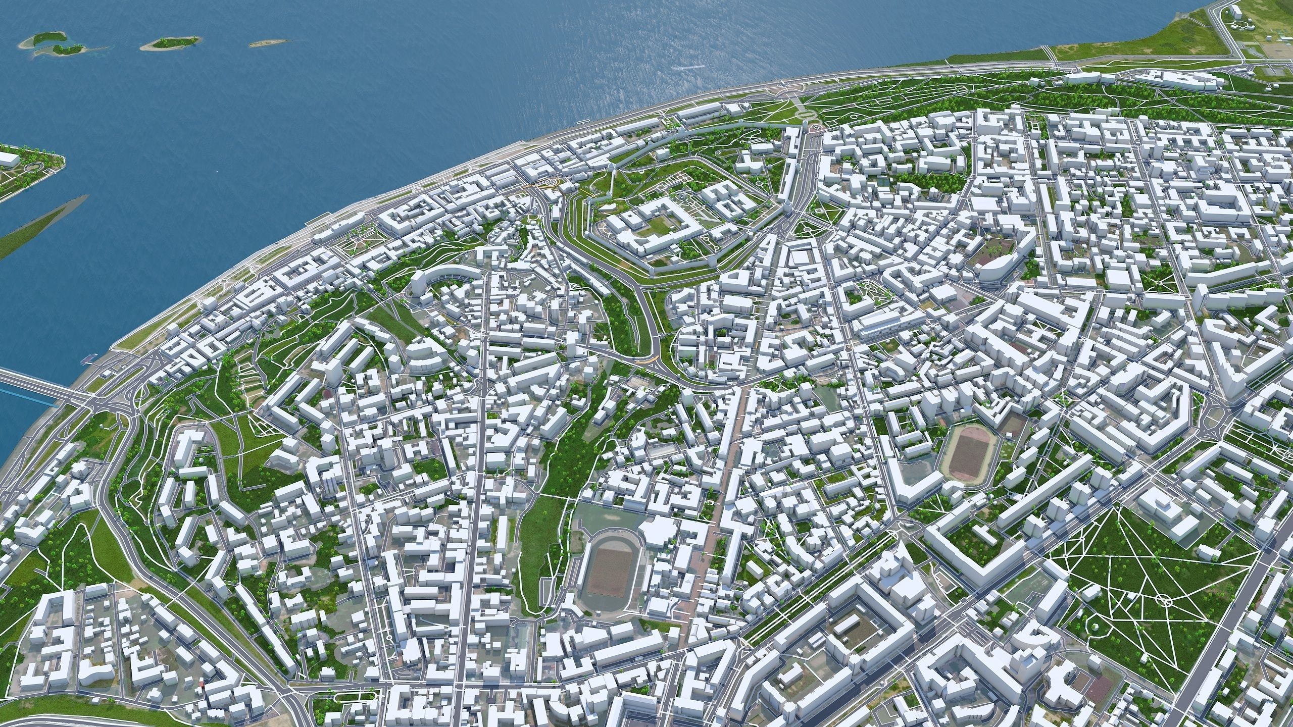 Nizhny City Novgorod Low-poly 3D model_2