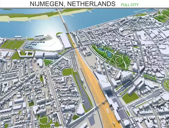 Nijmegen City in Netherlands 40km