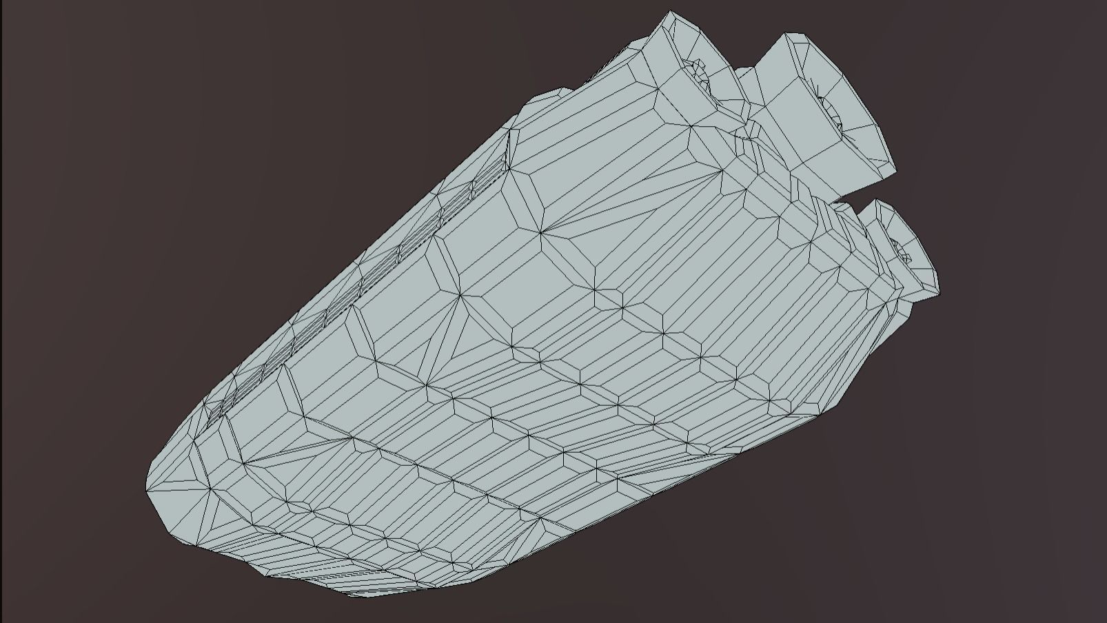 LS-100 Land Speeder Low-poly 3D model_10