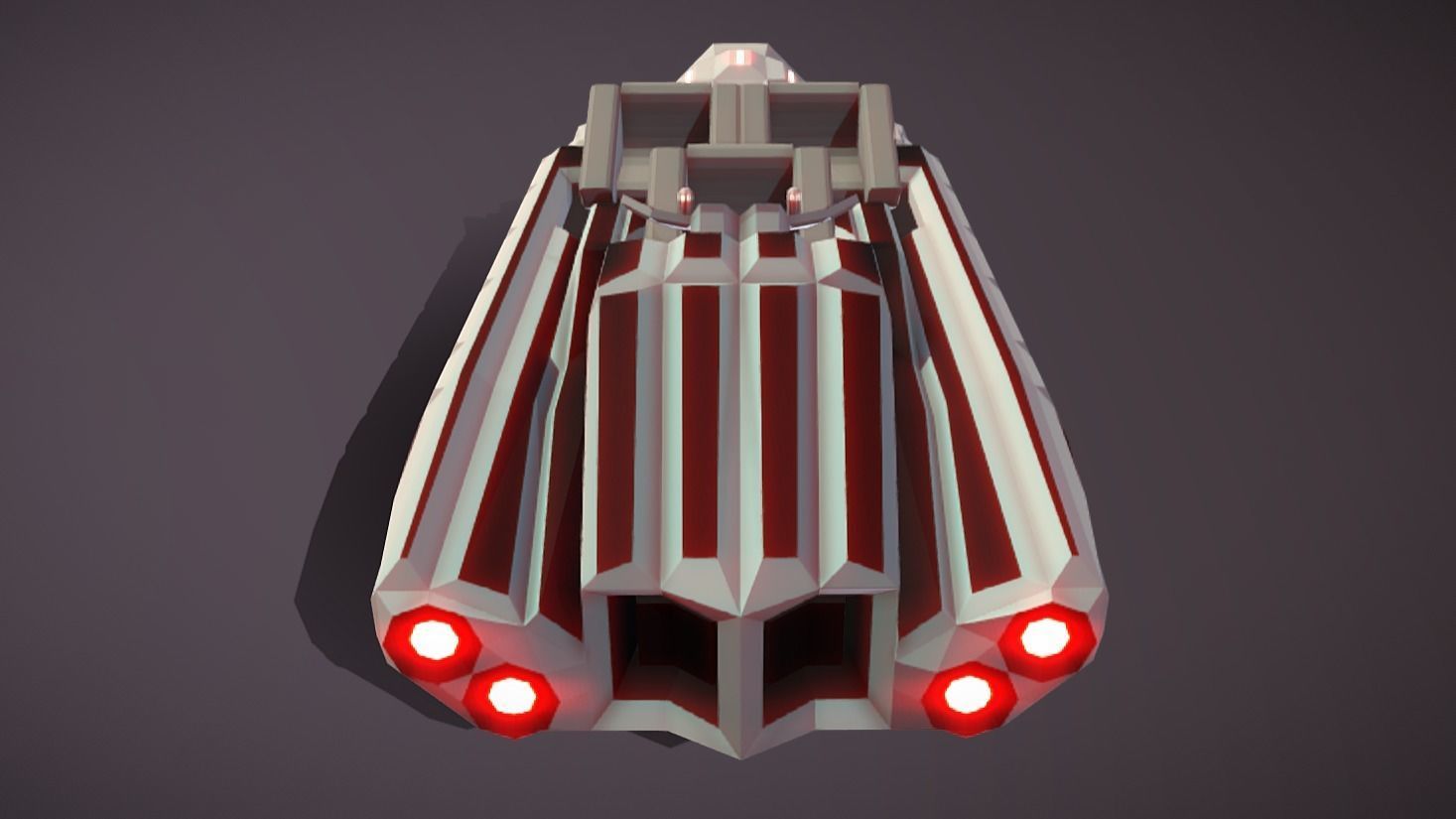 LS-100 Land Speeder Low-poly 3D model_5