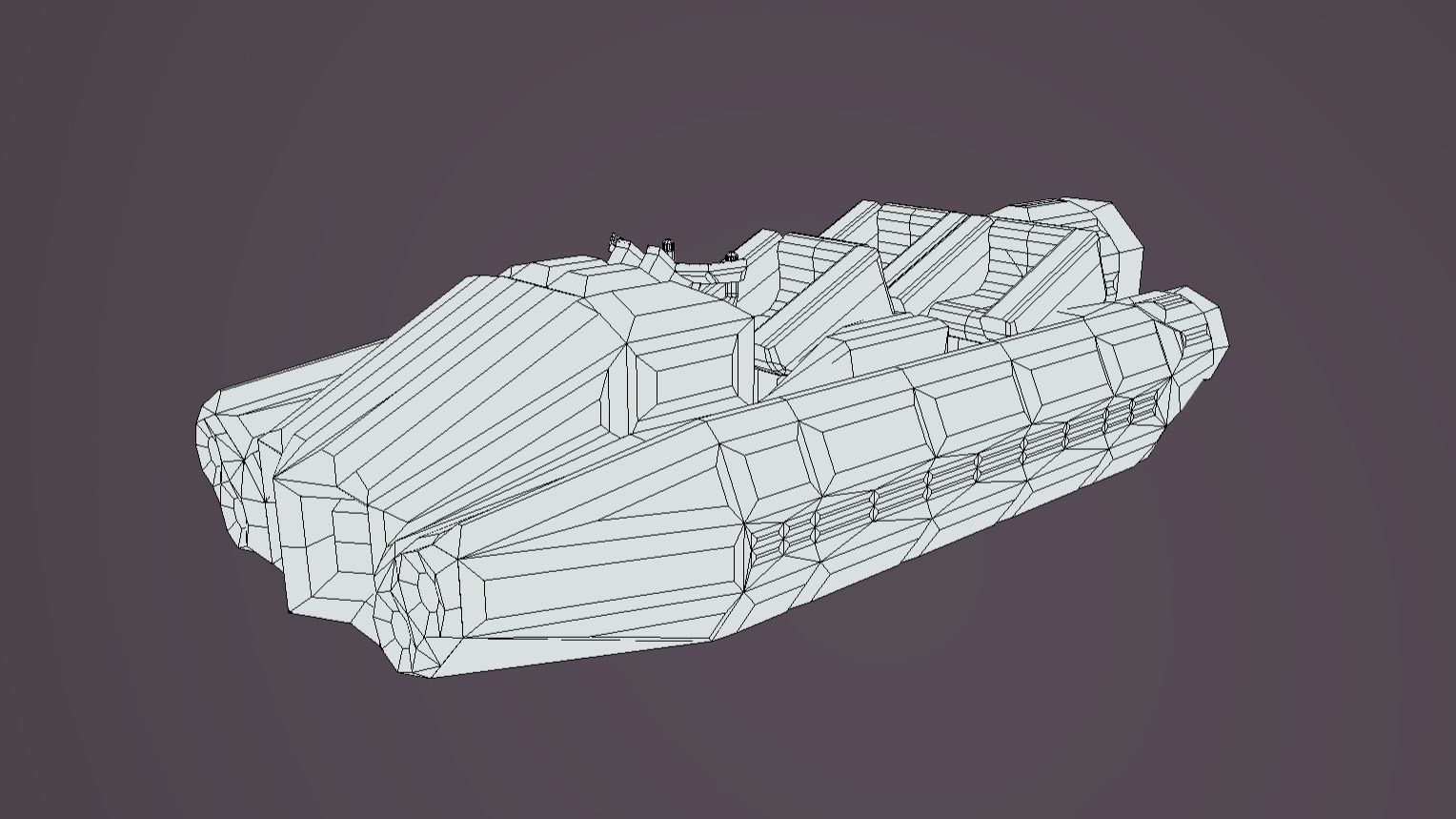 LS-100 Land Speeder Low-poly 3D model_2