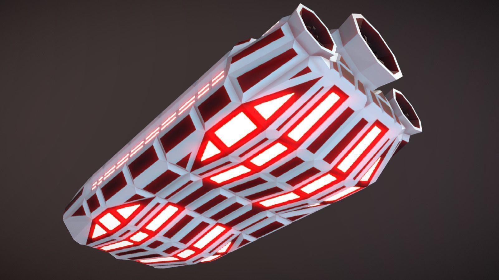 LS-100 Land Speeder Low-poly 3D model_9