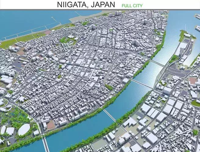 Niigata City in Japan 70km