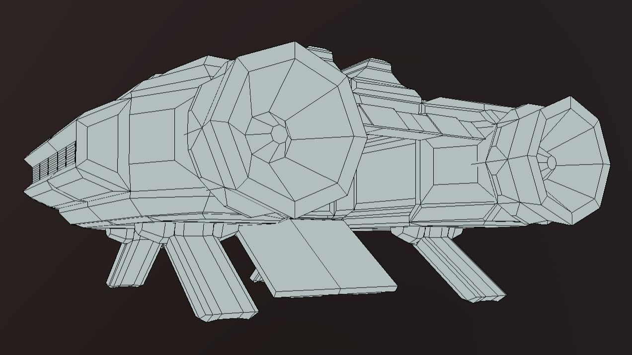LT-430 Landing transport Low-poly 3D model_8