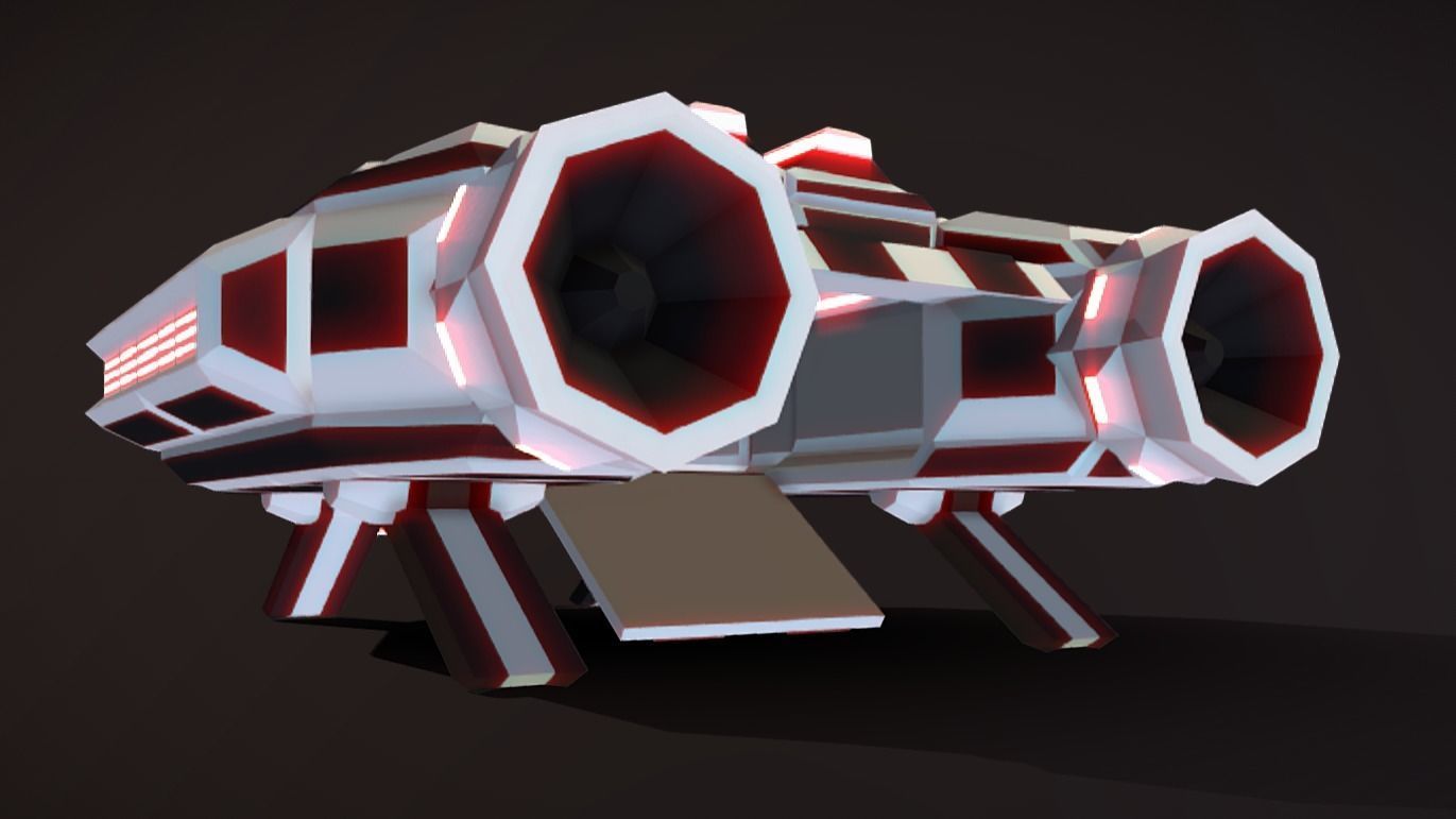 LT-430 Landing transport Low-poly 3D model_7