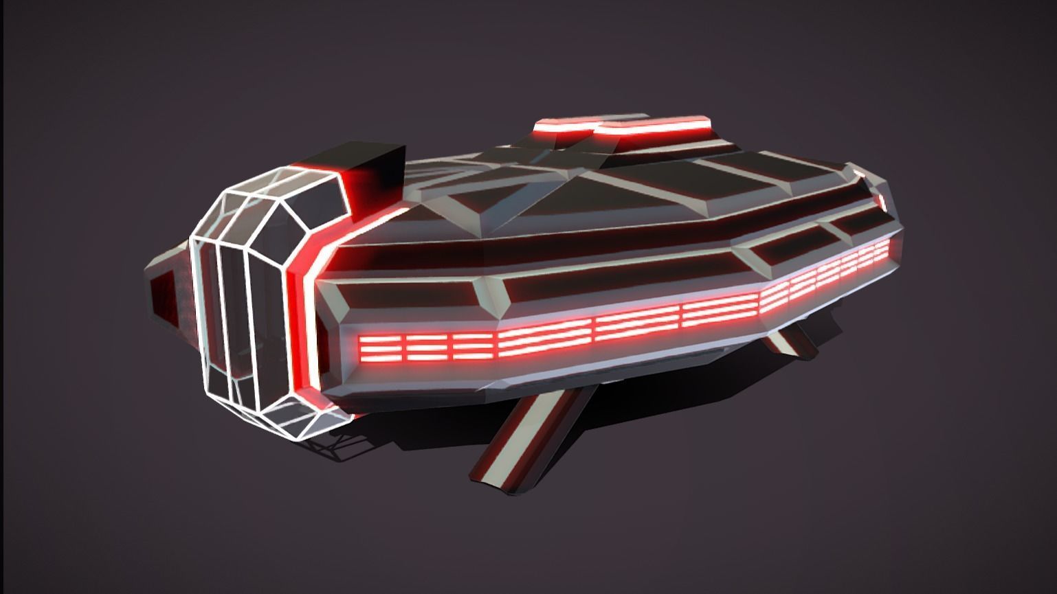 LT-430 Landing transport Low-poly 3D model_0