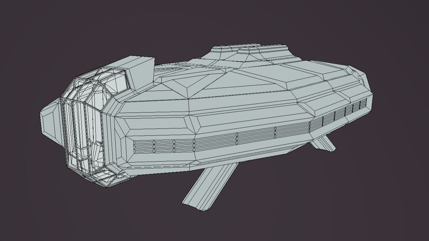 LT-430 Landing transport Low-poly 3D model_2